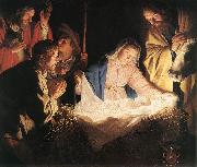 HONTHORST, Gerrit van Adoration of the Shepherds  sf china oil painting artist